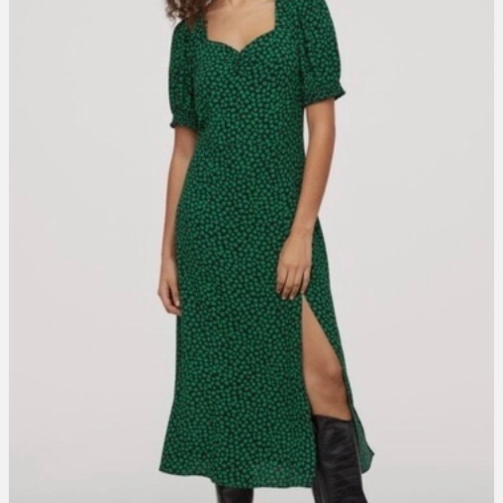 H&M Green Patterned Dress